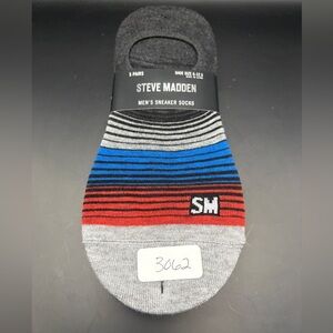 Steve Madden Men's No-Show Sneaker Socks - multicolor - shoe size: 6 to 12.5